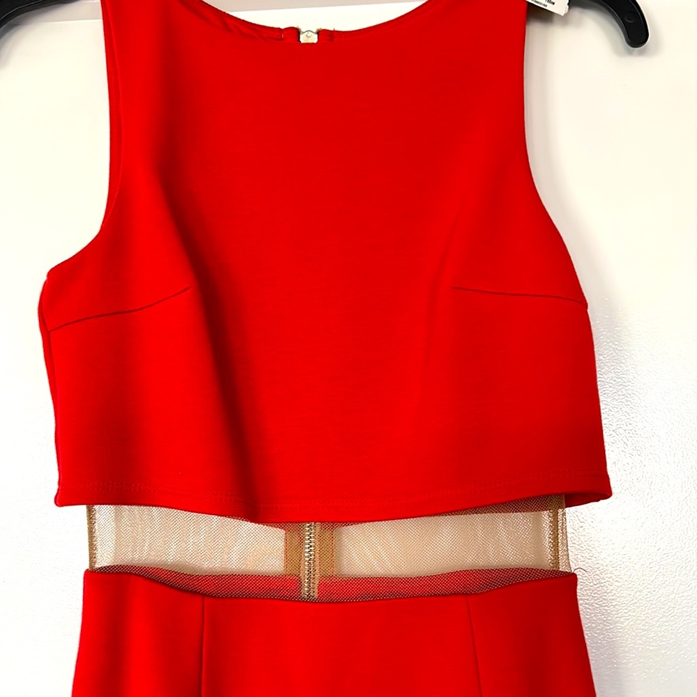Bailey 44 dress with mesh mid-section